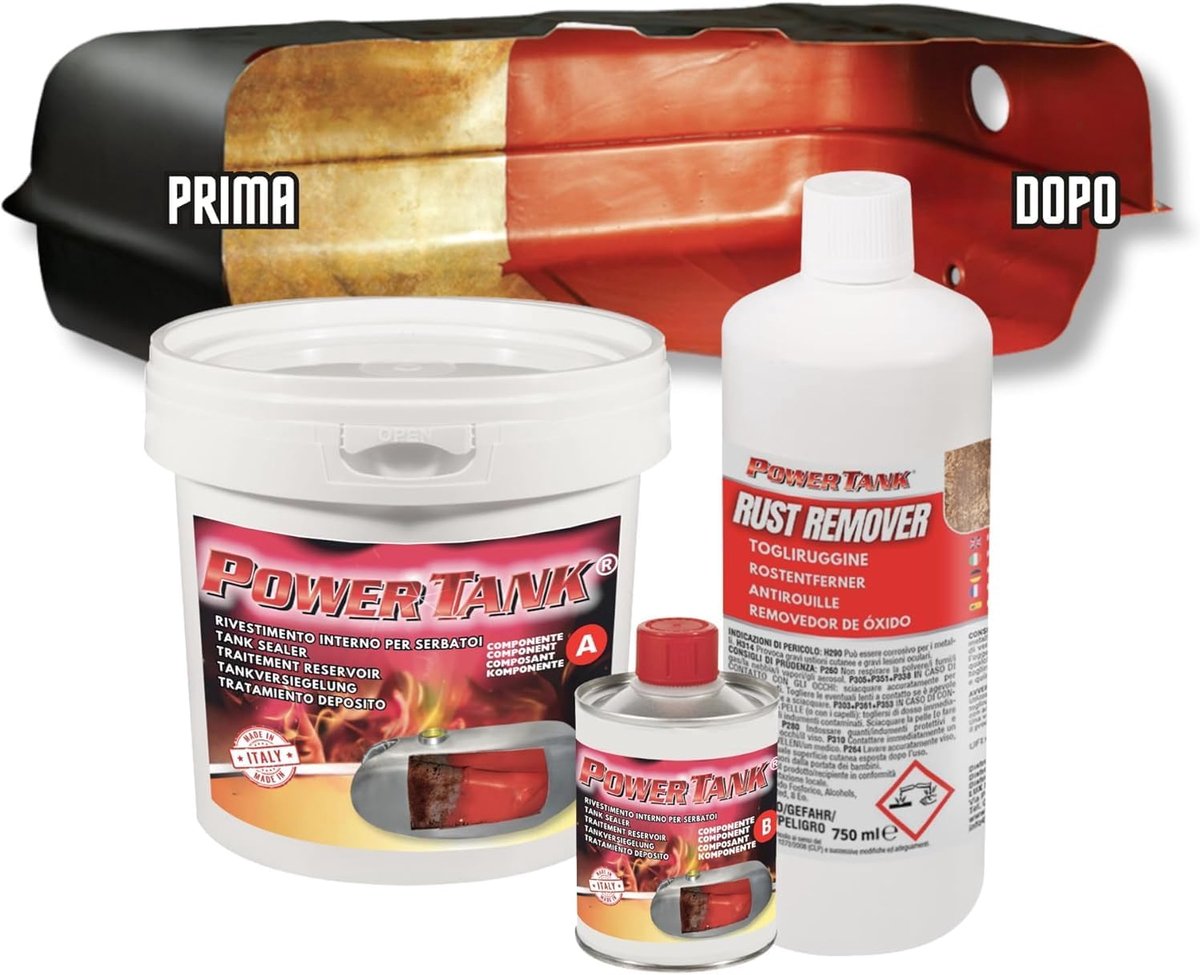 Tank Sealant - 2.5kg set - Rood - Voor tankbescherming en roestpreventie - ShopVlot