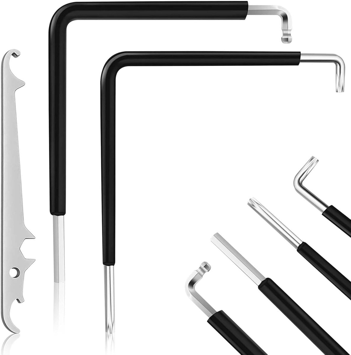 Instelgereedschap voor ramen 3 stuks - staal - instelsleutel en Torx TX15 - perfect voor raaminstallatie - ShopVlot