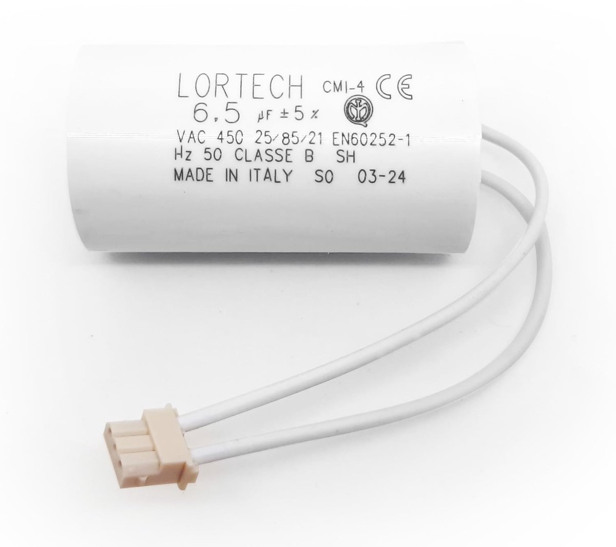 Capacitor 6.5 µF - Ø 30 x 55 mm - vlakke bodem - betrouwbare werking voor Bubendorff motor - ShopVlot