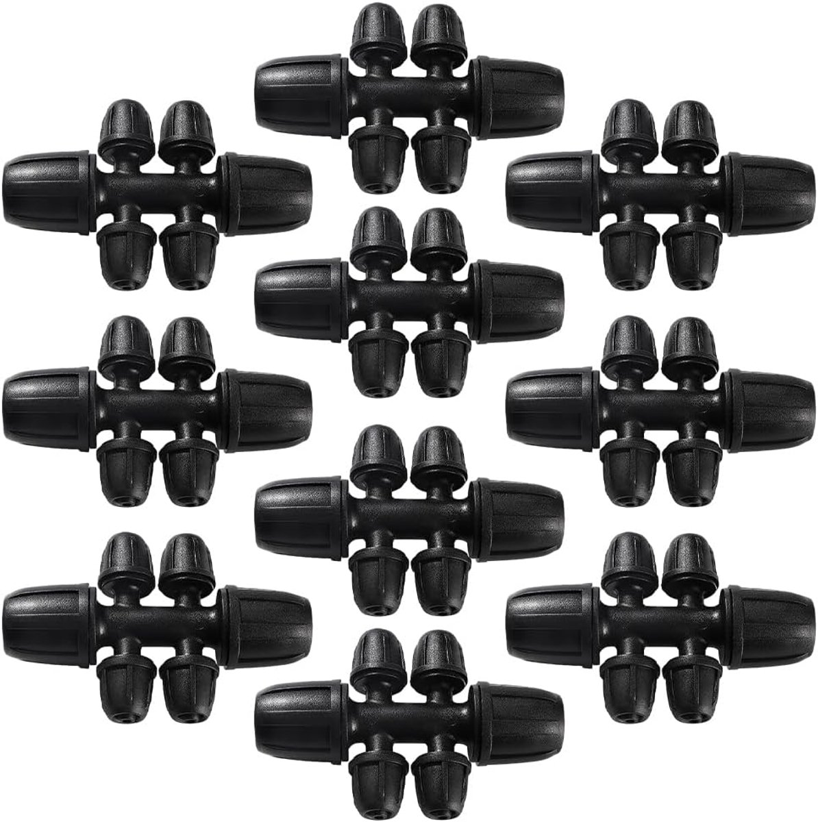 6-weg barbecue-verdeler 10 stuks - tuinslangaansluiting 8/12 mm - irrigatieverbinder voor 4/7 mm slangen - ShopVlot