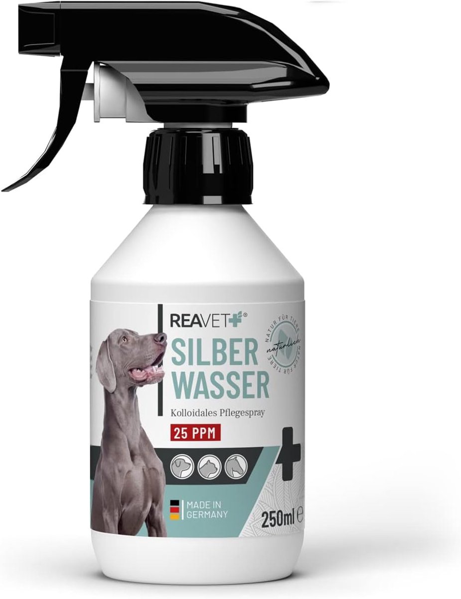 Huidverzorging Spray voor Honden en Paarden 250 ml - Colloïdaal Zilver 25 PPM - Tegen Jeuk, Schimmels en Bacteriën - ShopVlot
