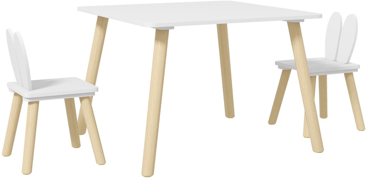 DayeLabel Kindertafel met Stoeltjes - Kinderbureau - Eethoek set kinderen - Peuters tafel - Speeltafel - Montessori kindertafel
