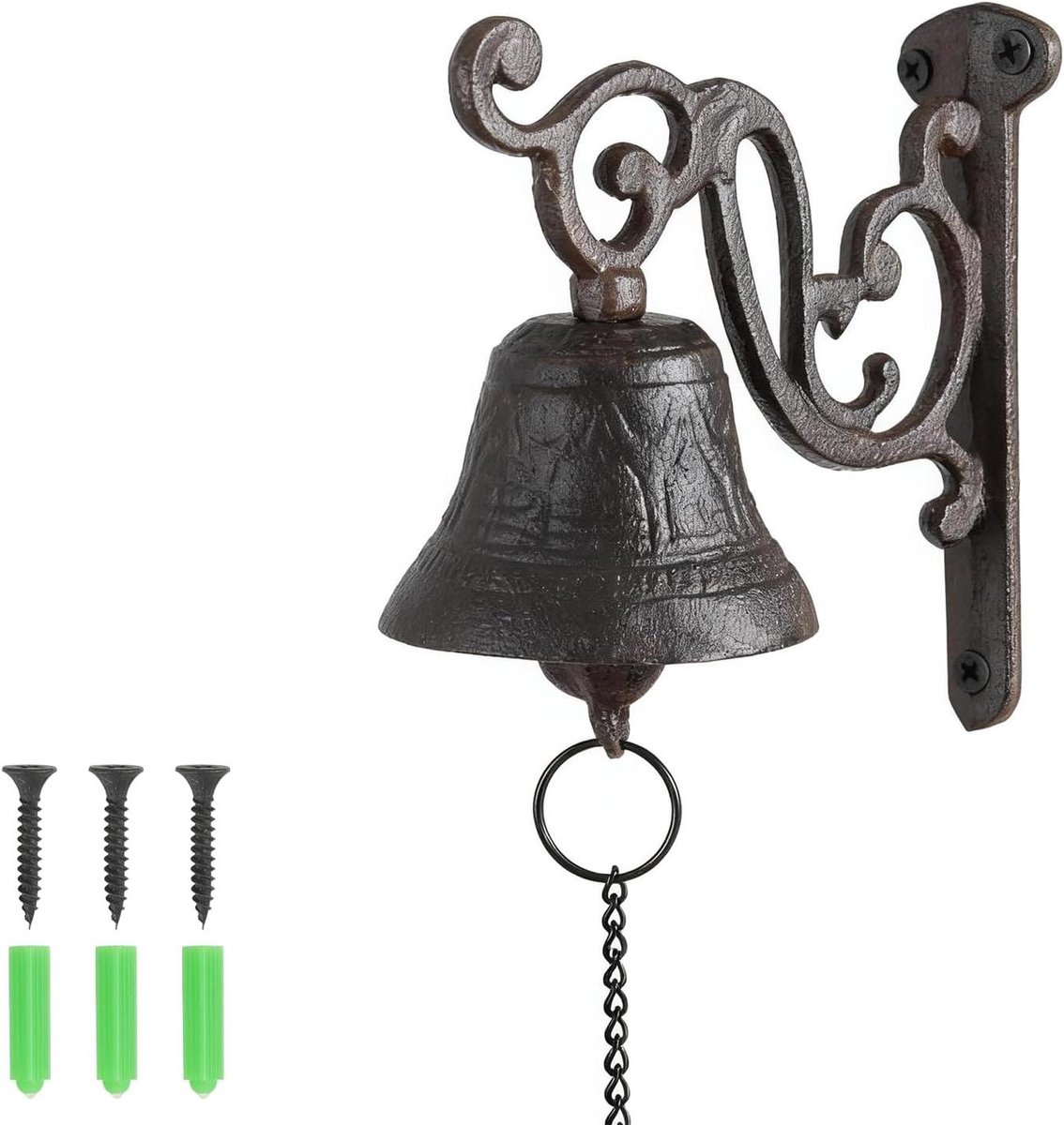 Gietijzeren Dinerbel - Wandbel Antiek - Familie Roepen - Helder Resonant Geluid - 1 stuk - Vintage