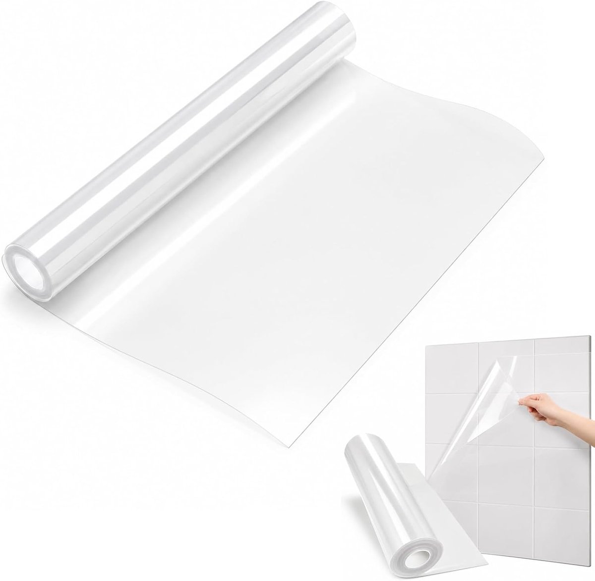 Muurbeschermingsfolie 450 cm x 3 m - transparant - waterdicht - voorkomt schade door vet - ShopVlot