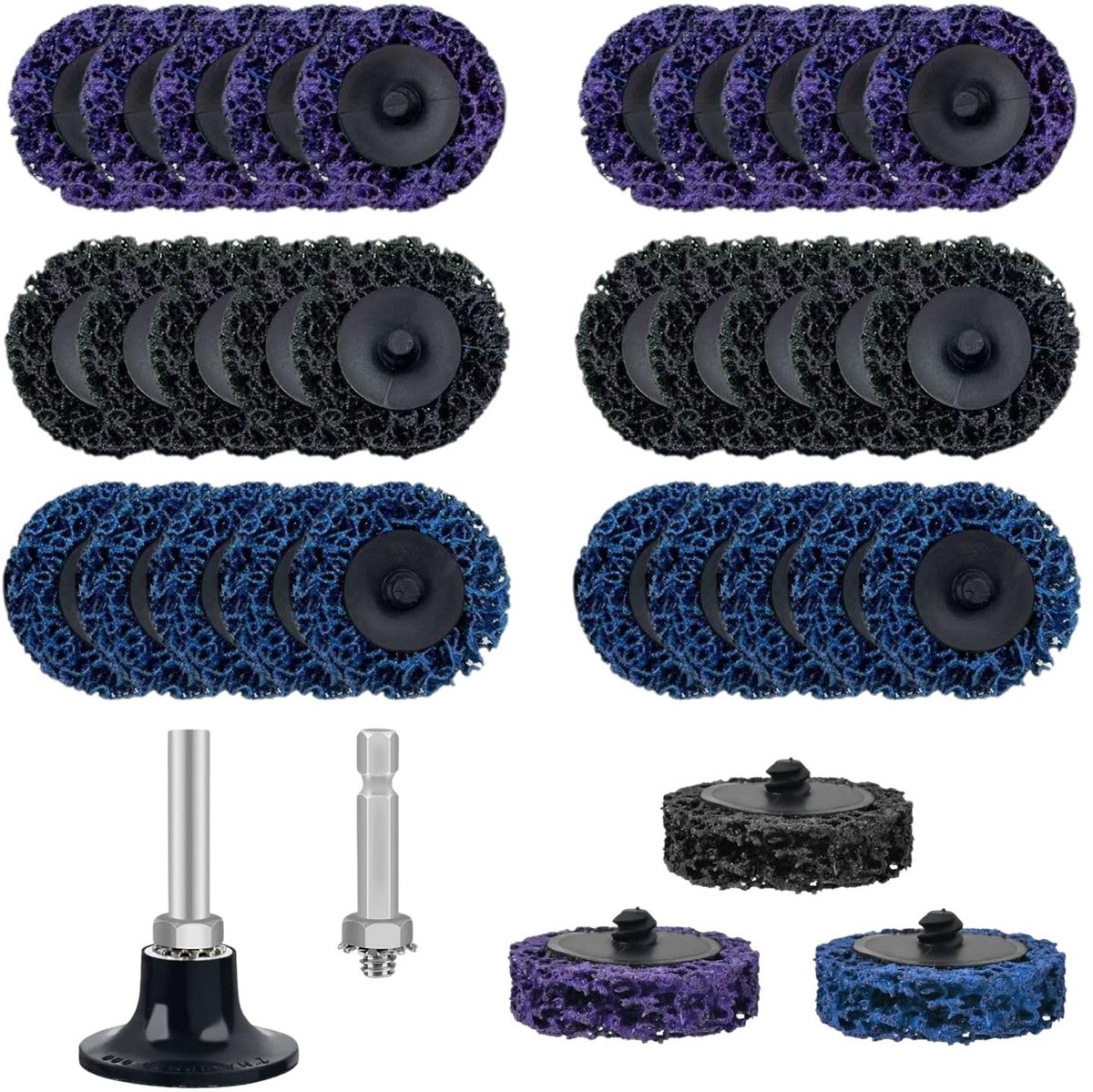 Slijpschijven set 33-delig 50 mm - Coarse cleaning disc - Voor wielen en schroefmachines - Effectieve roestverwijdering - ShopVlot