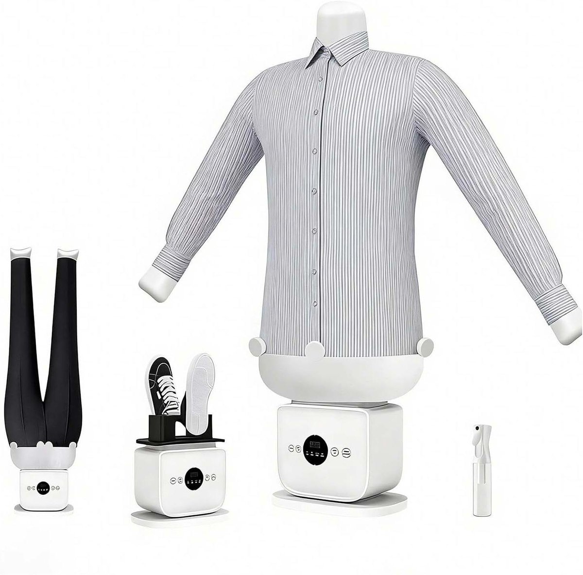 Handsfree Kreukverwijderaar - Automatische Strijkmachine Kleding - Snel Kleding Strijken - Ingebouwde Aromatherapie - M-3XL - Wit