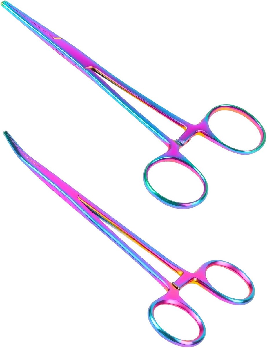 Piercingtang set 2 delig - 18 cm zelfvergrendeling - RVS met zaagtandontwerp - Handig voor DIY en huisdierverzorging - ShopVlot