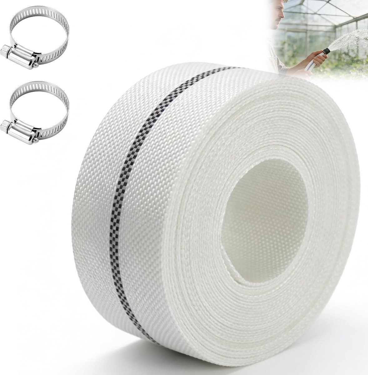 Woven slang 1 1/2 inch plat - 10 meter kunststof - ruimtebesparend - ideaal voor tuinirrigatie - ShopVlot