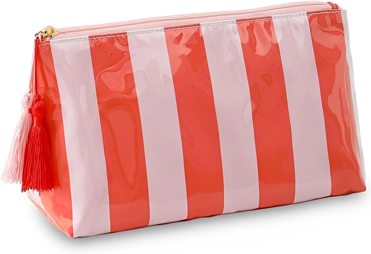 Cosmeticatas dames - oranje pvc - waterdicht - ideaal voor reizen - ShopVlot