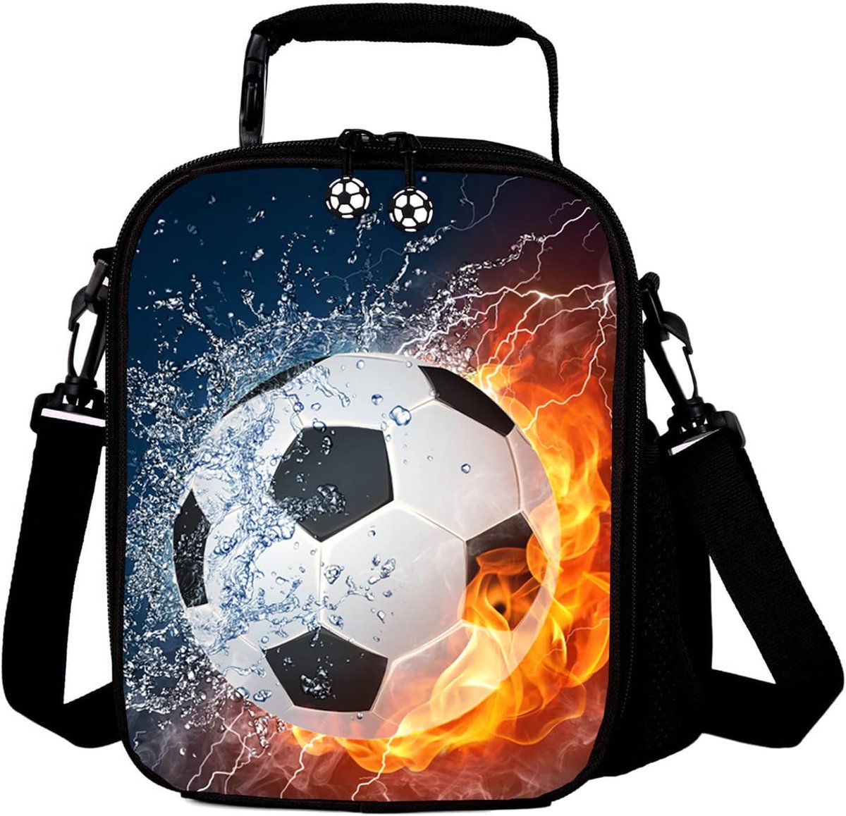 Lunchbox kinderen 3D voetbalprint - herbruikbaar - koel en warm - ideaal voor school en picknick - ShopVlot