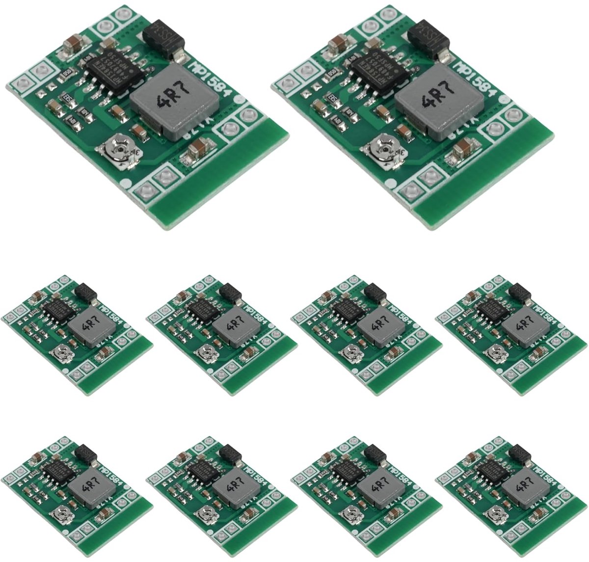 Buck Converter Modules 10 stuks - MP1584EN DC‑DC 3A - Ultra-mini formaat - Ideaal voor Arduino projecten - ShopVlot