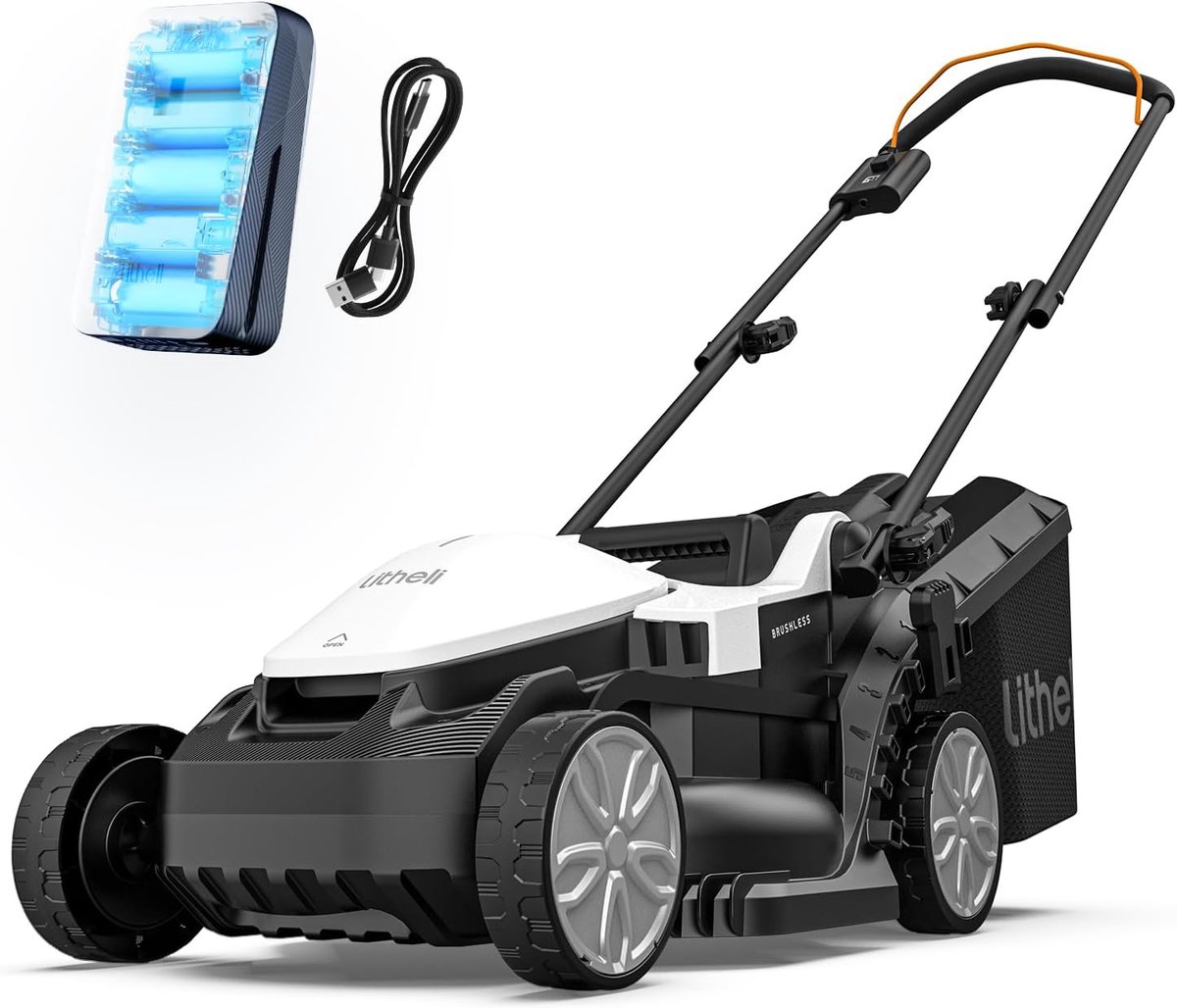 Accu grasmaaier 20 V - 33 cm snijbreedte - borstelloze motor - ideaal voor gazons tot 200 m² - ShopVlot