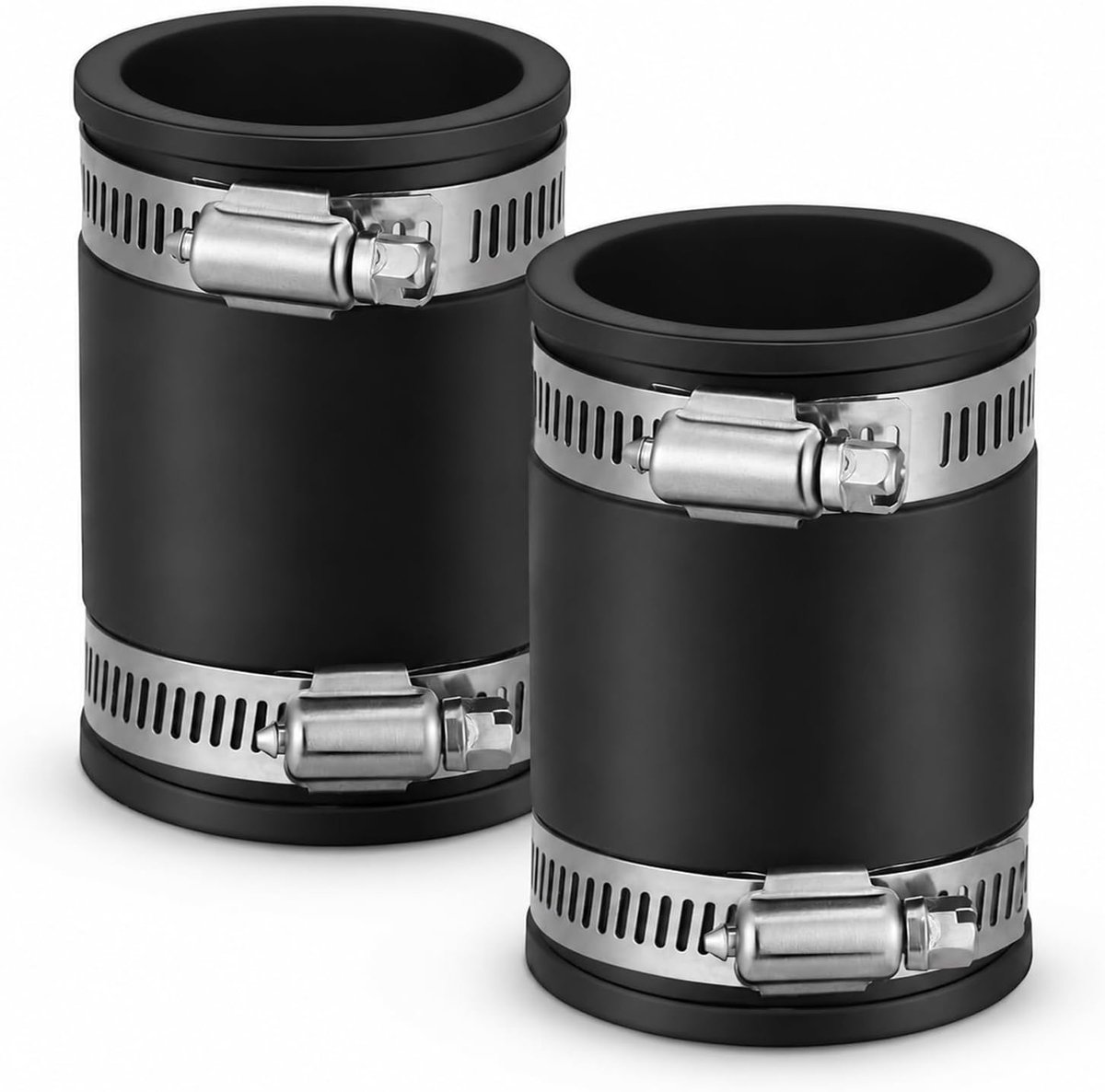 flexibele rubberen slang 50 mm - elastomeer - met roestvrijstalen klemringen - optimale afdichting - ShopVlot
