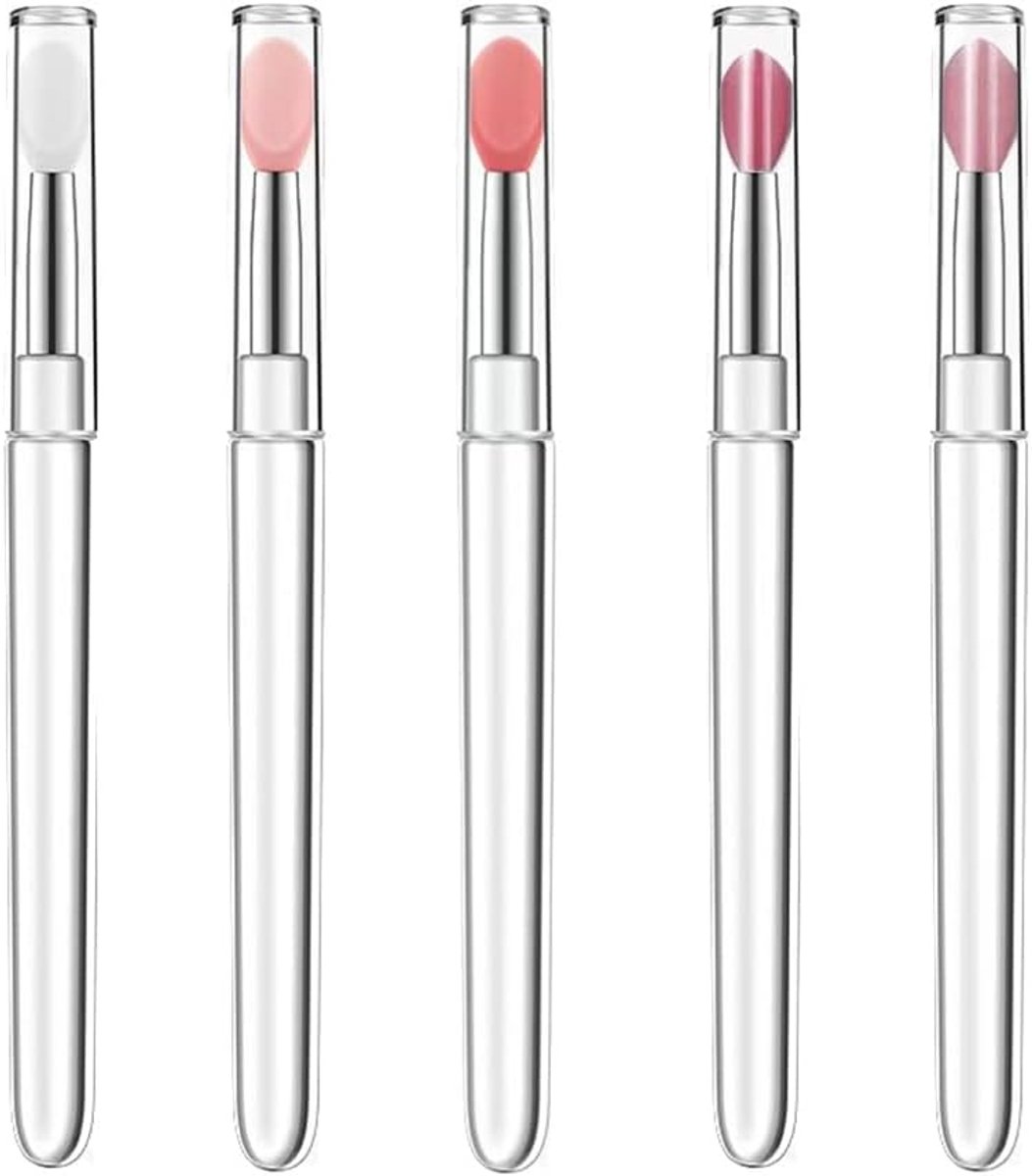 Lipkwasten set 5-delig - silicone - multicolour - perfecte lipfinish - ShopVlot