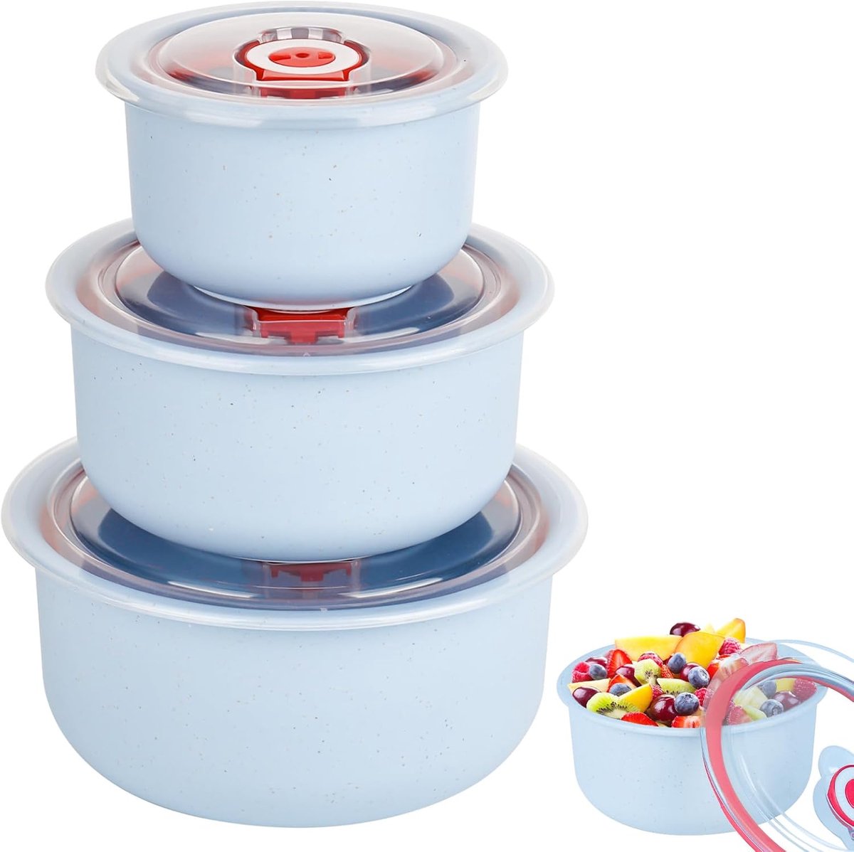 Magnetronservies met deksel - 300/500/900 ml - BPA-vrij - Ideaal voor verwarmen - ShopVlot