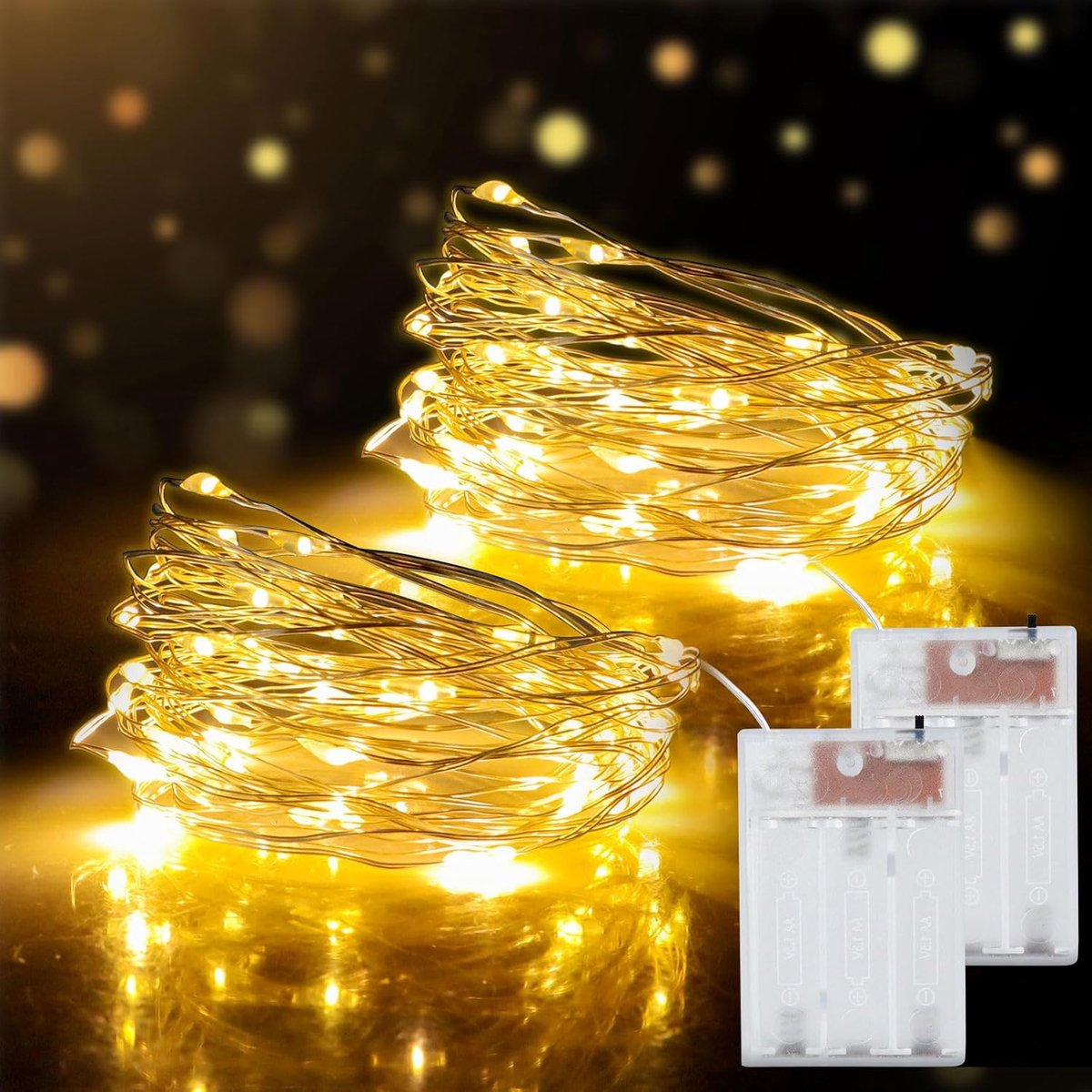 Lichtsnoer 50 leds - 5 meter - geïsoleerd koperdraad - veilig en warm licht - ShopVlot