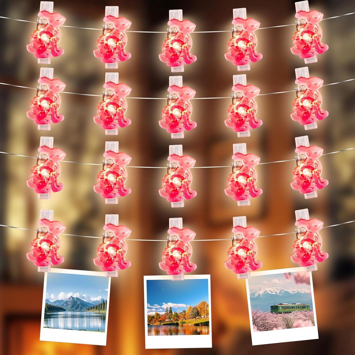 Easter Fairy Lights 2 m - 20 LED Konijnen - Warmgetinte verlichting - Perfect voor Pasen - ShopVlot