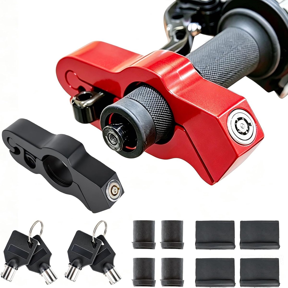 Hangslot voor remhendel en stuur - 2-delig - aluminiumlegering - diefstalbeveiliging voor scooters en fietsen - ShopVlot