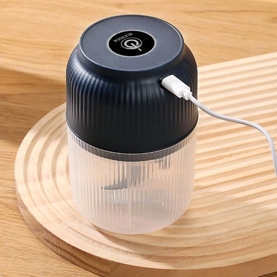 1 stuk - Multifunctionele hakmolen - Blauw - Elektrische vleesmolen - 12*8 cm - Draadloze automatische hakmolen - Knoflookhakker - Draagbare hakmolen voor thuisgebruik - Met USB-oplaadfunctie - Geschikt voor thuis en in de keuken — afbeelding 3
