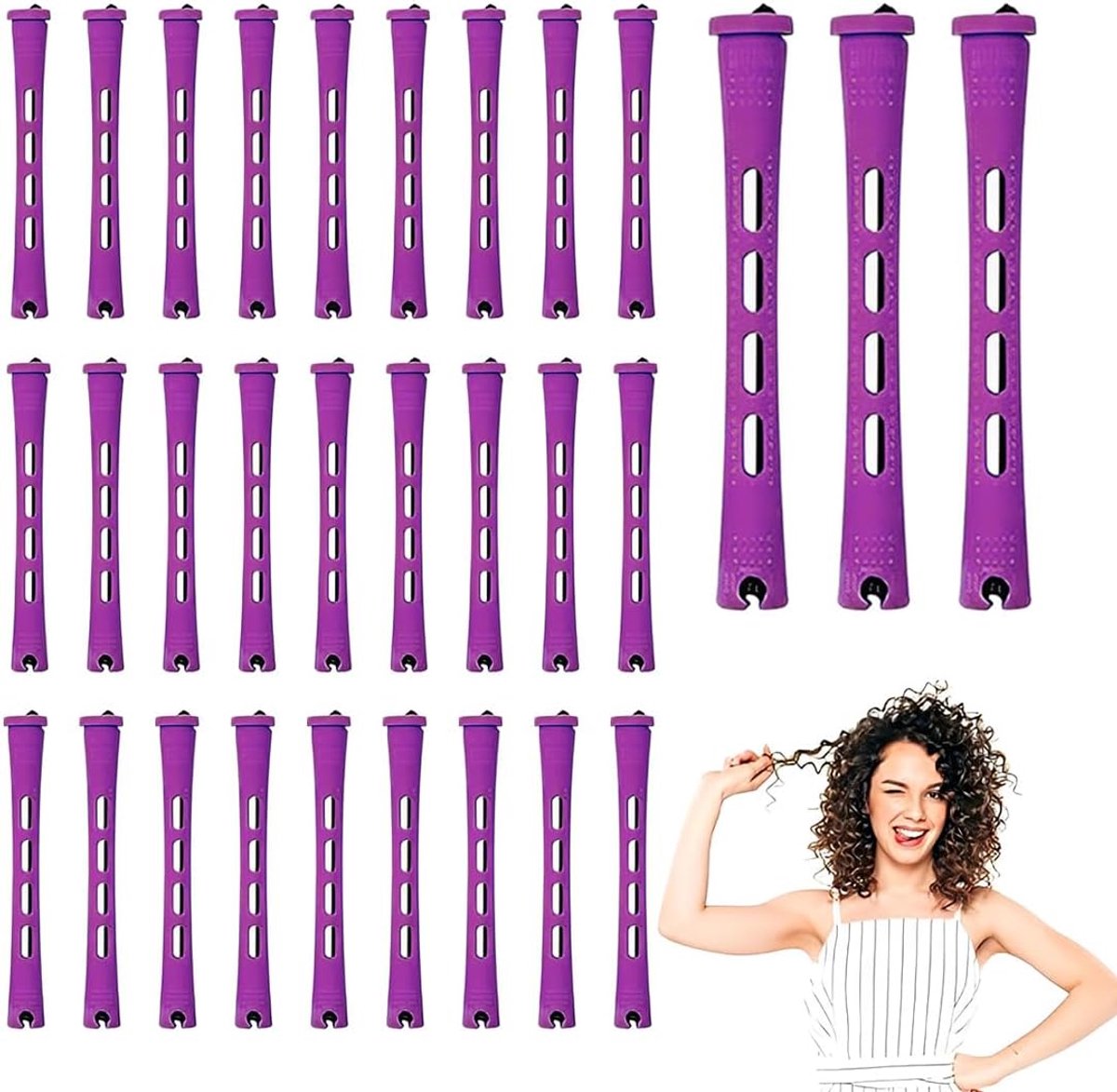 Krulspelden 30 stuks - 1,9 inch - middelgrote krulspelden - creëer eenvoudig krullen thuis - SnelShoppen