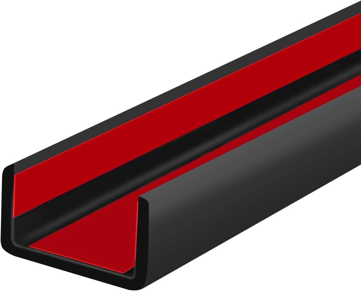 Rubber kantband 35mm - U-vormige afwerking - Zelfklevend met 3 strips - Perfect voor meubels - SnelShoppen