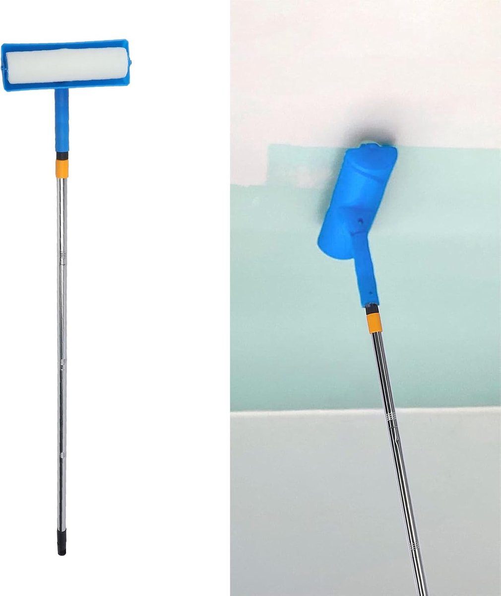 Verfroller voor plafonds 10 inch - ABS + roestvrij staal - Lichtgewicht en spatvrij - Efficiënte verfapplicatie - ShopVlot