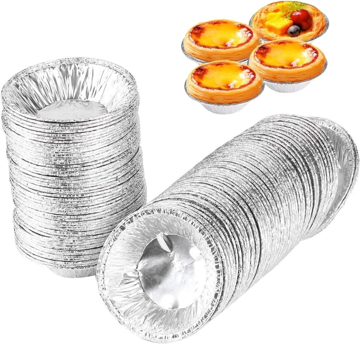 Taartvorm Eiertaartvorm - Antikleef Tinfolie - Rimpelontwerp - Perfect voor thuisbakkerijen - ShopVlot
