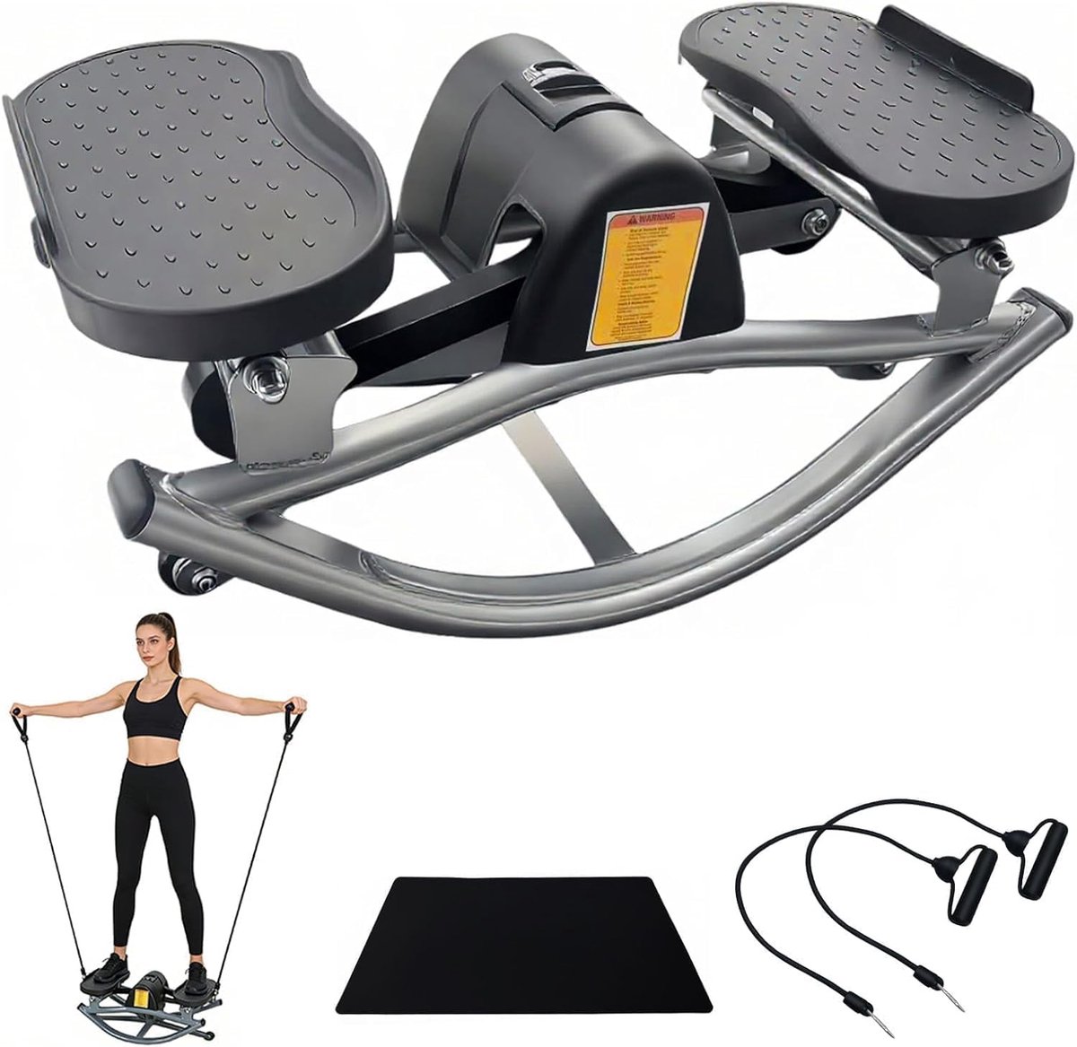 Fitness stepper - Side-to-Side Rock - digitale monitor - antislip pedalen voor veilige training - ShopVlot