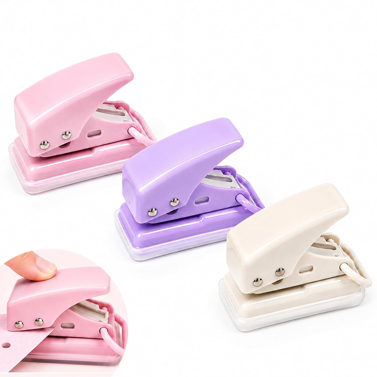 mini-perforator 1 gat - compact - 10 vellen - ideaal voor kantoor en school - ShopVlot