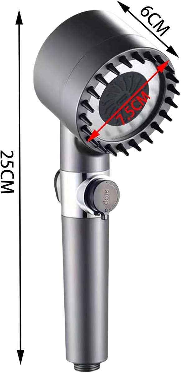 Handdouche met hoge druk - 3 + 1 sproeimodi - douchefilter - bescherming tegen hard water en bacteriën - ShopVlot
