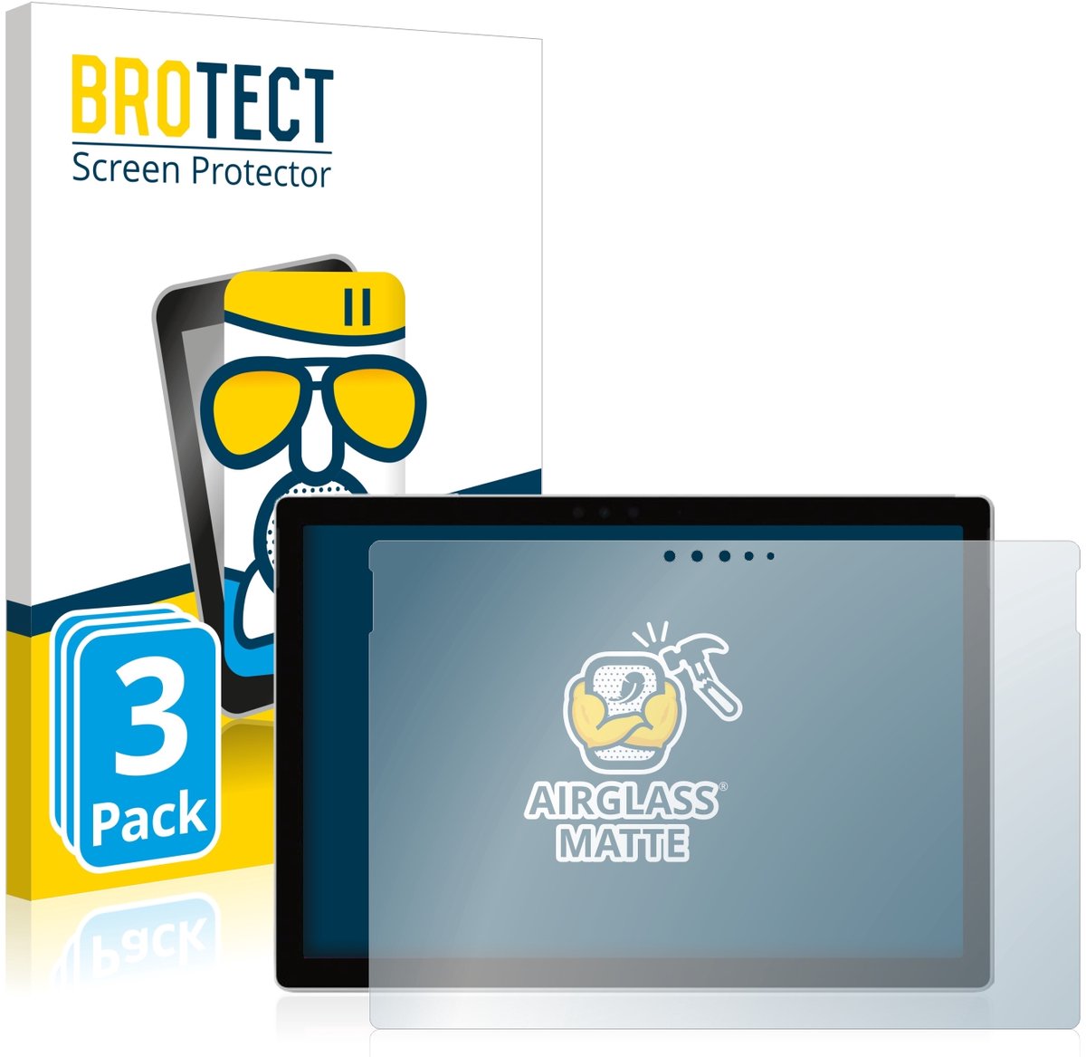 BROTECT - Screenprotector voor Microsoft Surface Pro 6 - Folie Beschermfolie Beschermglas matte 3 Stuks