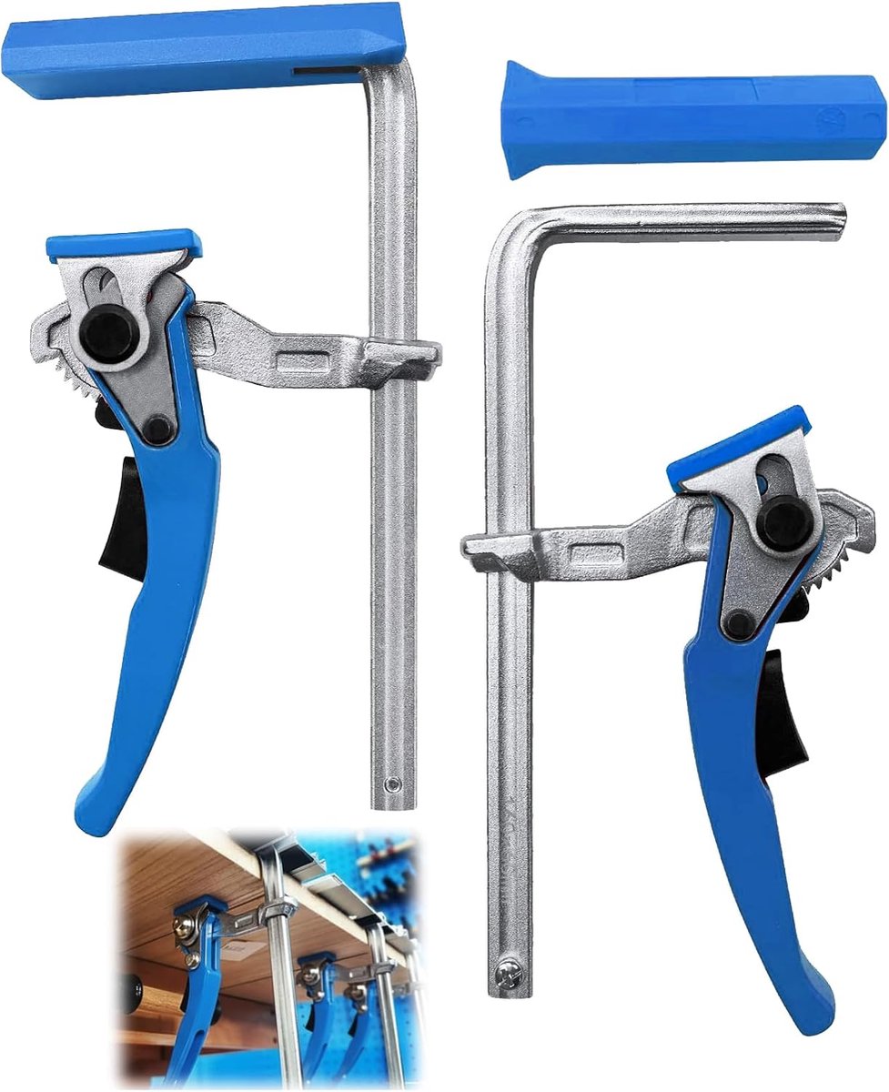 Klemmen met hefbediening 160 mm - Volledig staal - Snelle klemmen - Ideaal voor slijpen - ShopVlot