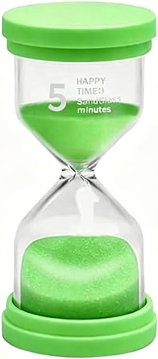 Zandloper 3 minuten - kunststof - valbescherming - ideaal voor tijdmanagement - ShopVlot