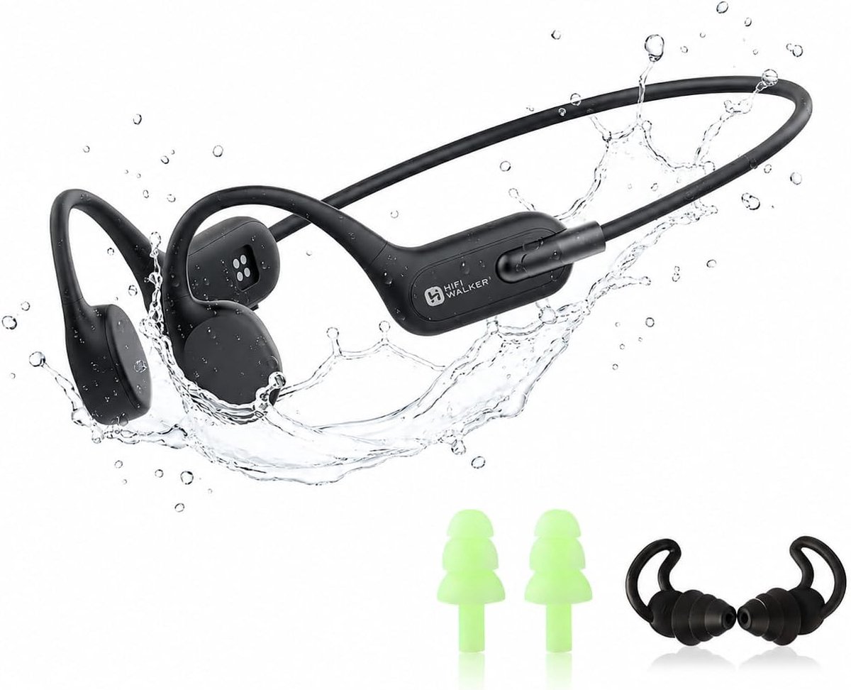 Hoofdtelefoon voor botgeleiding - Bluetooth 6.0 - IPX8 waterdicht - Perfect voor zwemmen - ShopVlot