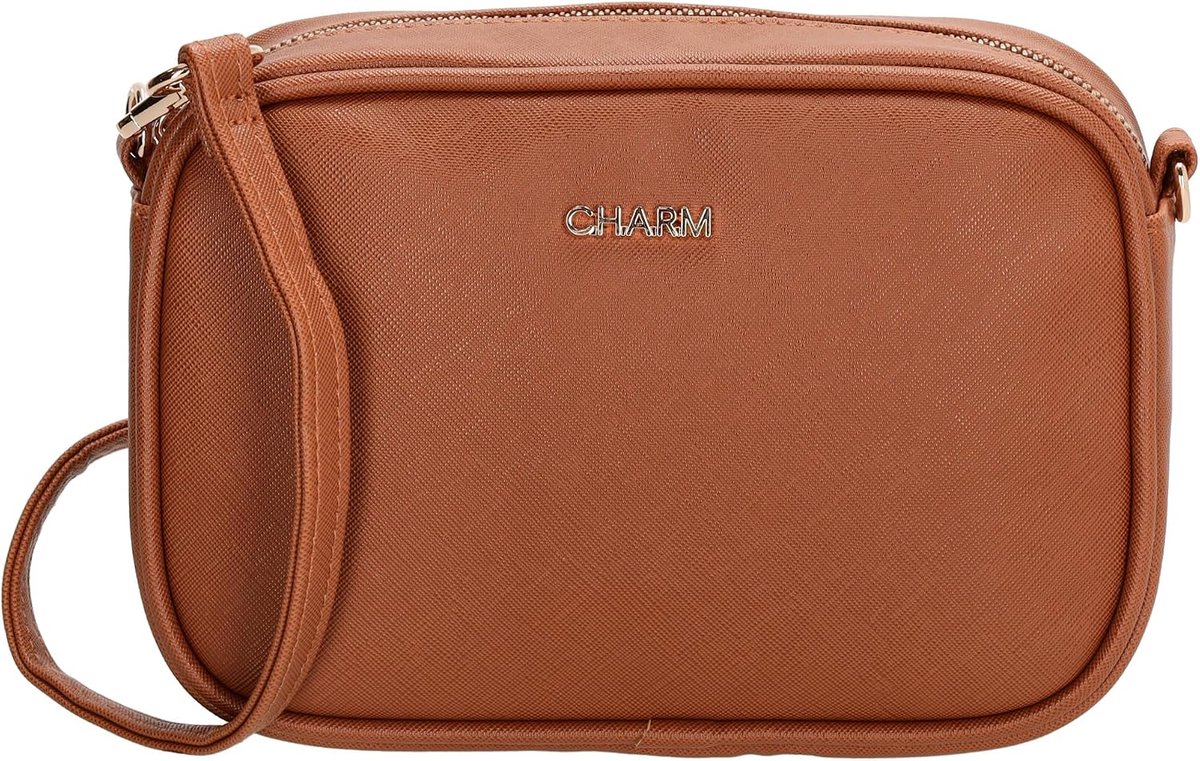 Schoudertas dames - klassieke crossbody schoudertas - licht taupe - verstelbare schouderband - perfecte dagelijkse tas - ShopVlot