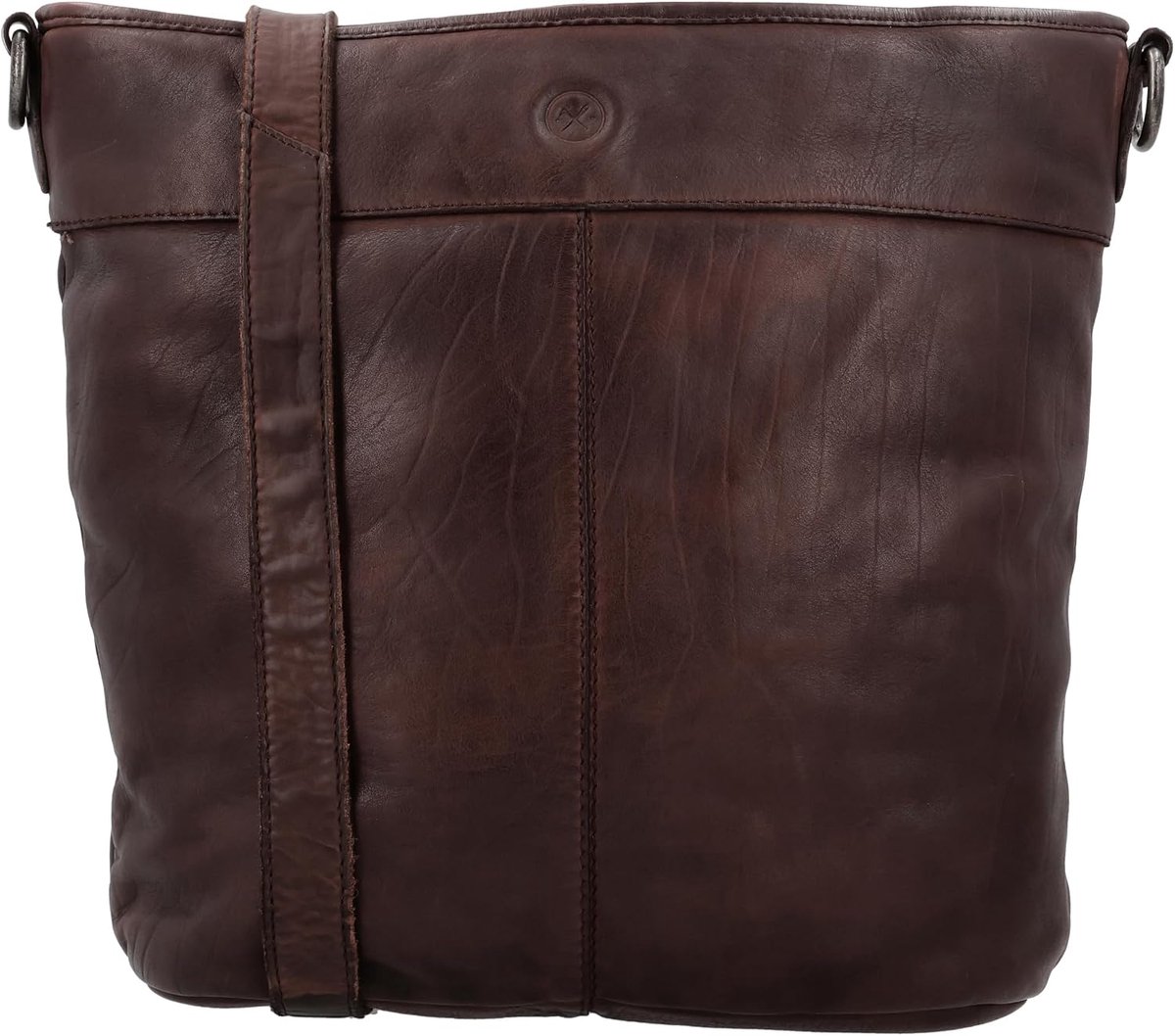 Schoudertas leren - damesschoudertas met afneembare riem - 100% leer - crossbodytas met telefoonvak - ShopVlot