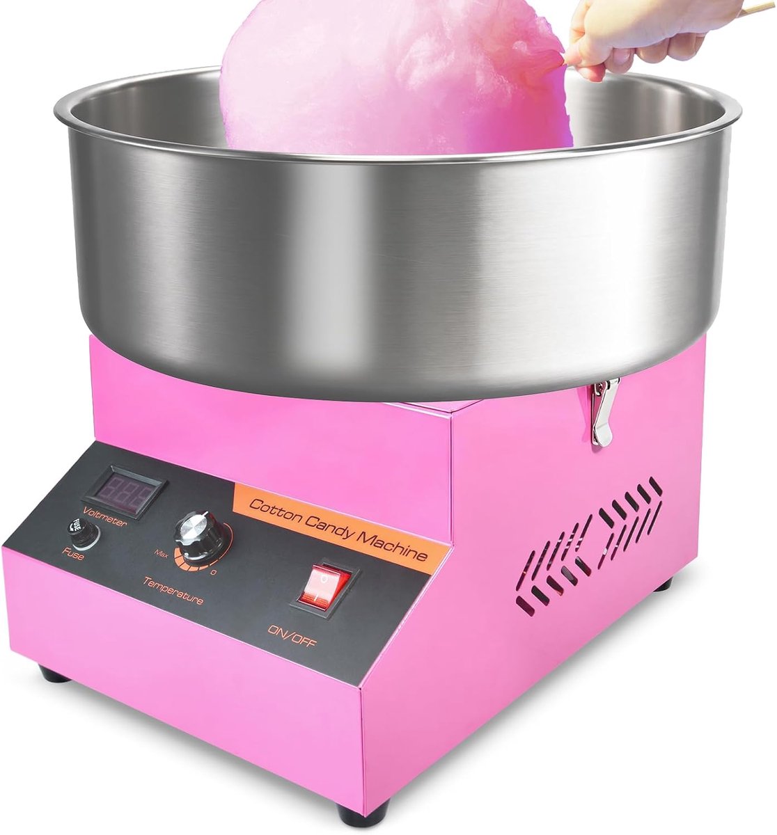 Suikerspin machine 1000 W - roze - professioneel - ideaal voor feesten - ShopVlot