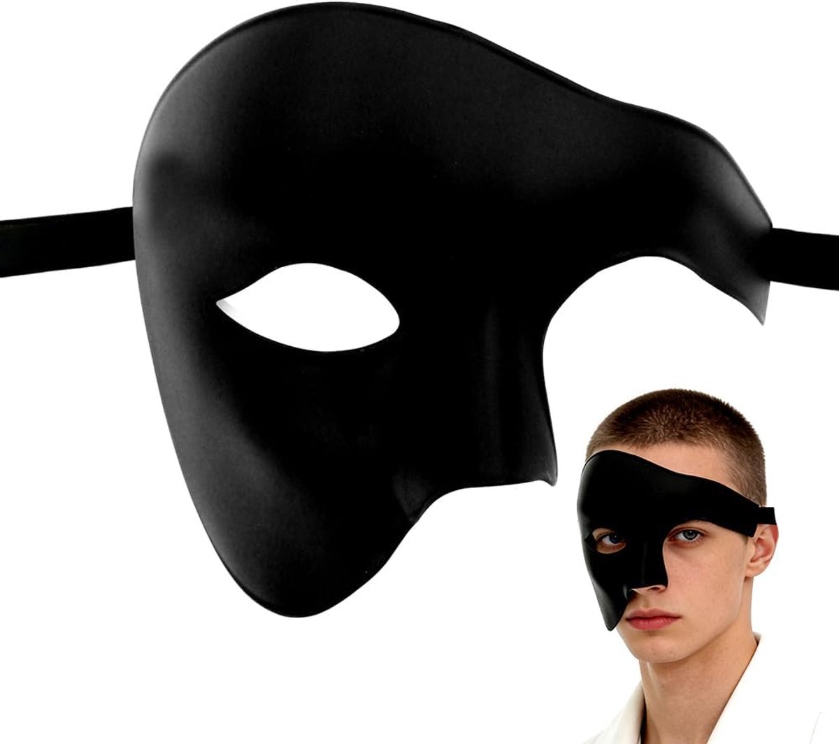 Venetiaans masker - zwart - vintage design - perfect voor carnaval - ShopVlot