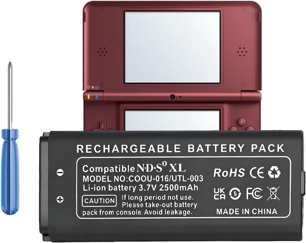Reserveaccu UTL-003 2500 mAh - voor Nintendo DSi XL en DSi LL - inclusief reparatiegereedschap - ShopVlot