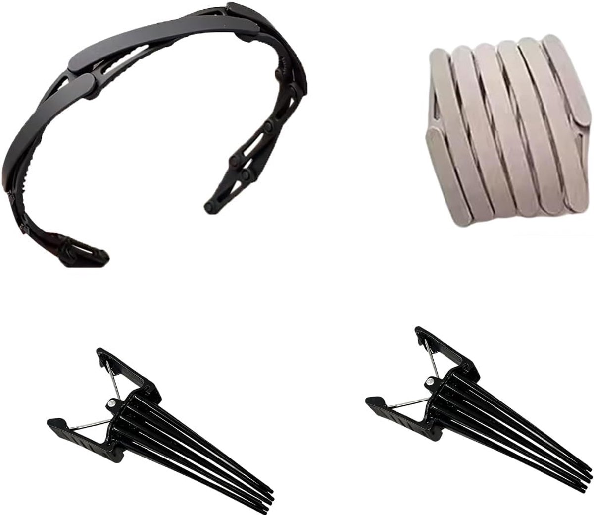 Haarbands set 4 stuks - vouwbaar en volumineus - stijlvoller haar - ideaal voor dagelijks gebruik - ShopVlot