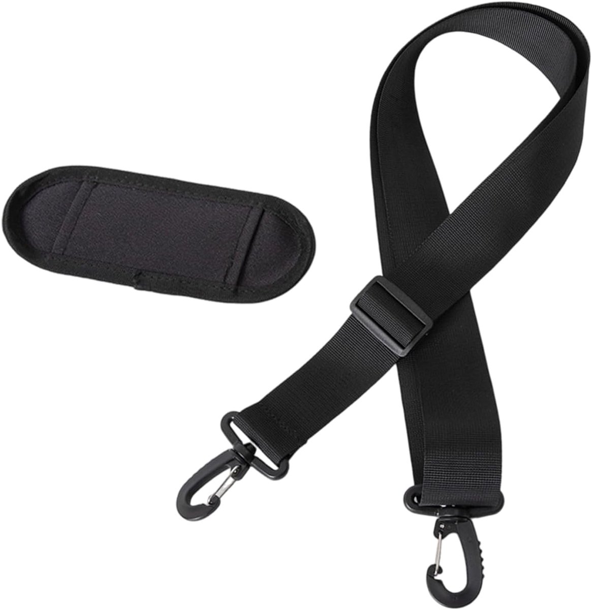 Schouderriem verstelbaar 90-160 cm - nylon - gewatteerd schouderkussen - minder schoudervermoeidheid - ShopVlot