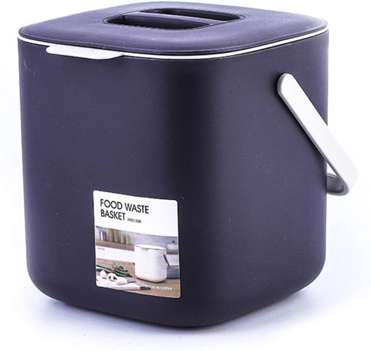 Compostbak voor in de keuken 4 L - geurremmend - met koolstoffilter - eenvoudig te legen - ShopVlot