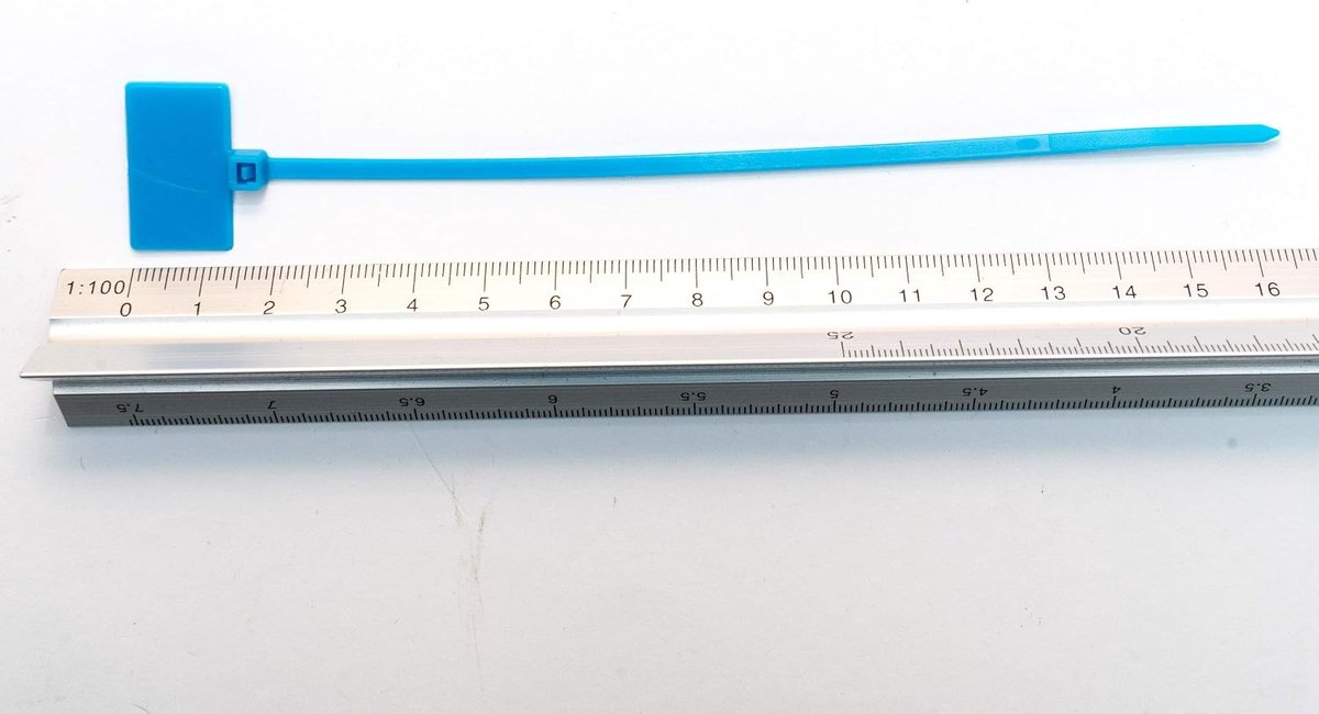 Kabelbinders 165 mm schrijfbaar - 100 stuks in verschillende kleuren - met tekstveld voor etikettering - ShopVlot