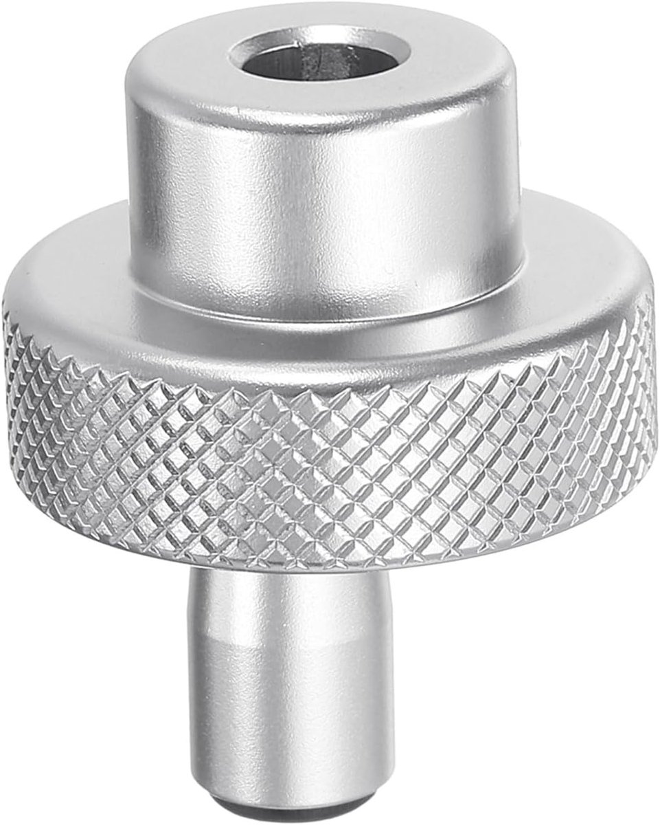 Crank van aluminiumlegering, 30 mm OD 8 mm, boring, draaibank met draaibare handgreep, freesgreep van aluminium met sleutel en 2 schroeven voor freesmachine, zilverkleur