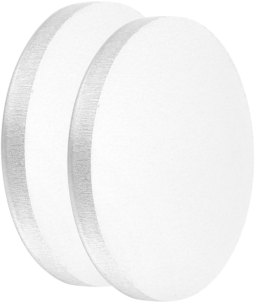 2 stuks aluminium platen, 60 mm x 6 mm, ronde aluminium platen, 5052 aluminium schijven, hanger, ronde stans, onbewerkte stansen voor lasersnijden, metalen stansen, sieraden maken