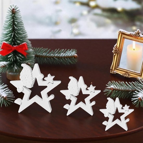 Gietvormen, kerstkandelaar, stervorm, siliconen gietvorm, kerstgietvorm, kerststerren, gietvormen voor doe-het-zelf Kerstmis, handwerk, handwerk — afbeelding 2