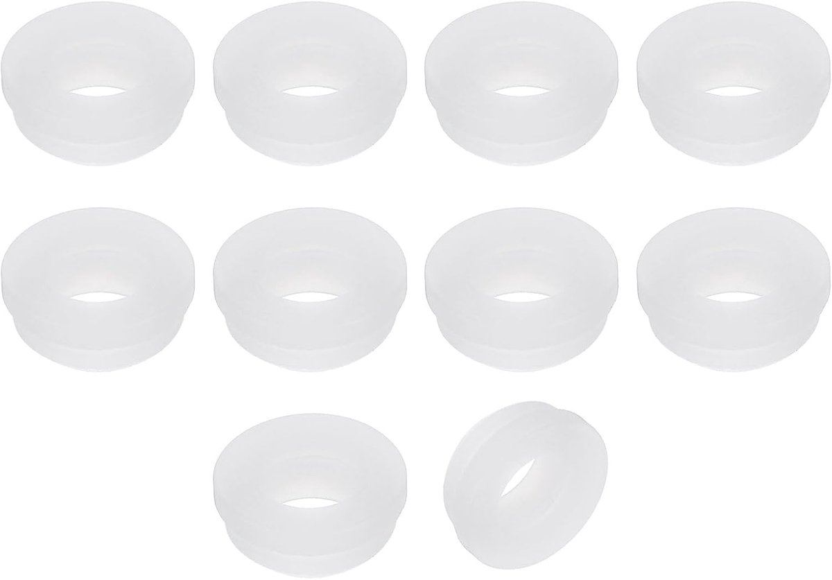 10 stuks rubberen sluitringen, 13,5 mm, boorgat, 10,3 mm, ID-gatschijf, kap, siliconen afdichting, bescherming voor autokabel, transparant