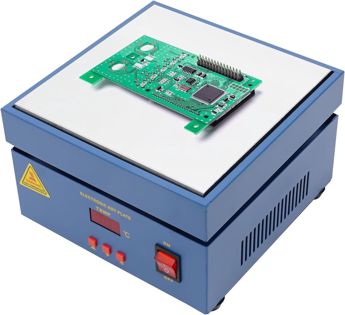 PCB verwarmingsstation 800 W - roestvrij staal - instelbaar 50-400 °C - ideaal voor soldeerwerkzaamheden - SnelShoppen