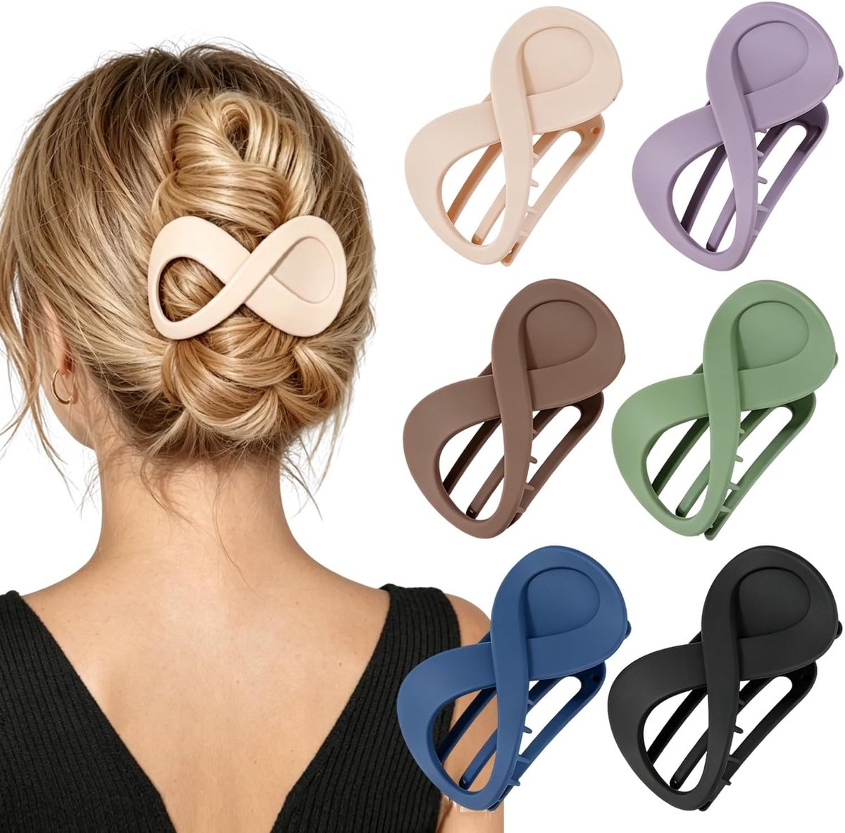 6 Grote Haarklemmen Dames, Antislip Haarclips voor Dik Haar | Ideaal voor dik, lang of krullend haar; geschikt voor dagelijks gebruik, werk, school, feest en reizen