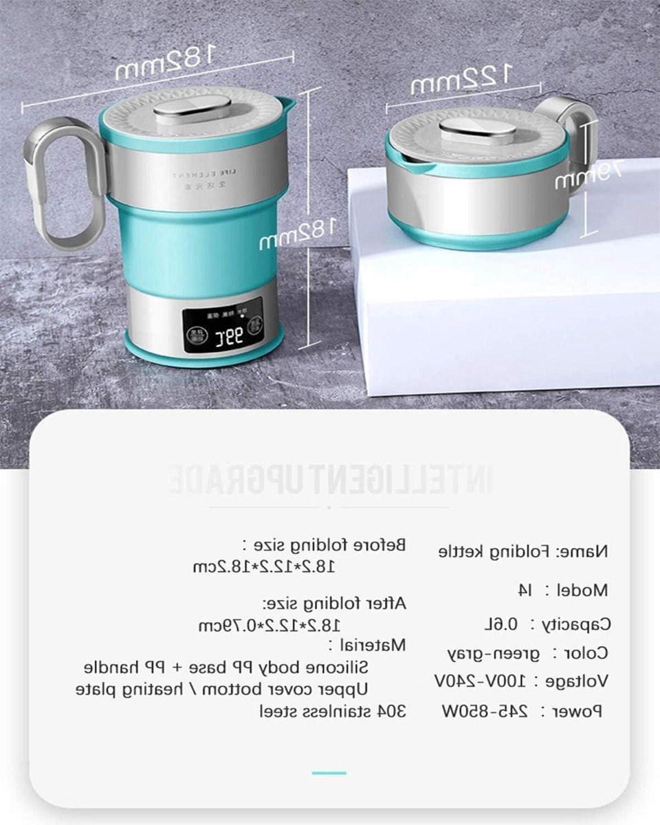 Elektrische Waterkoker - Reis Waterkoker - Snel Water Koken - Touchscreen Bediening - 600ML Capaciteit - Zwart